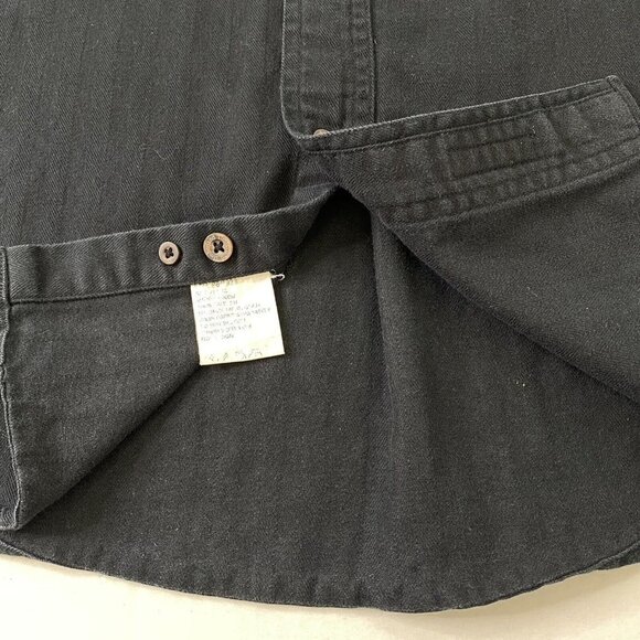 Timberland Weathergear Rugged Fit Shirt Men's Large L/S Button Front Navy Blue - Picture 7 of 11